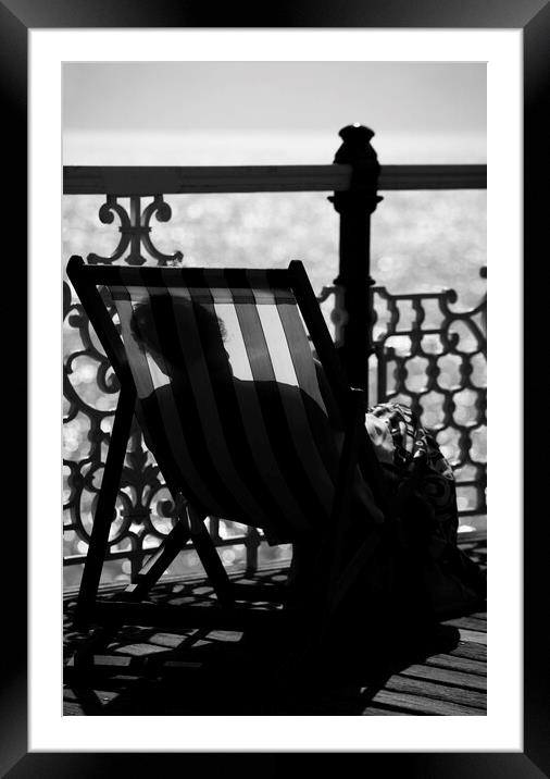 An Afternoon Nap in Brighton Framed Mounted Print by Neil Overy