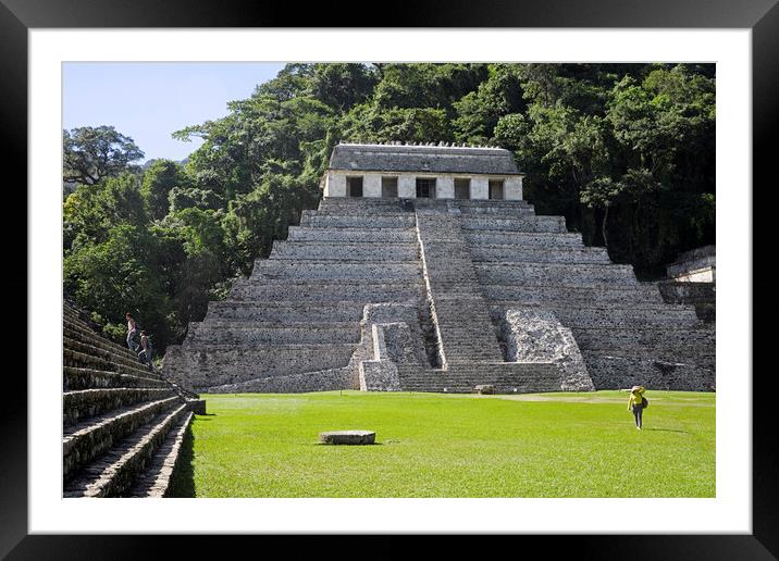 Temple of the Inscriptions at Palenque, Mexico Framed Mounted Print by Arterra 