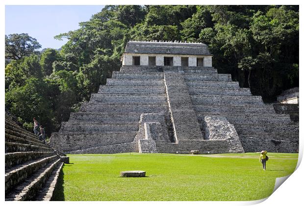 Temple of the Inscriptions at Palenque, Mexico Print by Arterra 