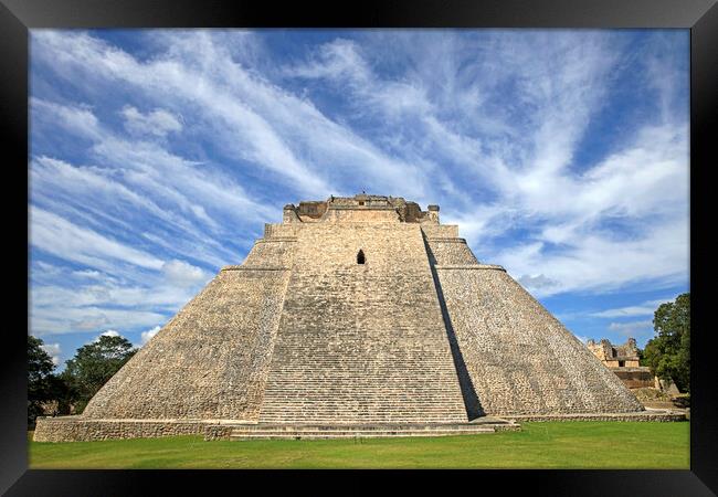 Pyramid of the Magician, Uxmal, Yucatan, Mexico Framed Print by Arterra 