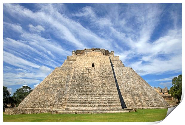 Pyramid of the Magician, Uxmal, Yucatan, Mexico Print by Arterra 