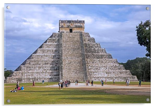 Kukulcan Temple at Chichen Itza, Yucatan, Mexico Acrylic by Arterra 