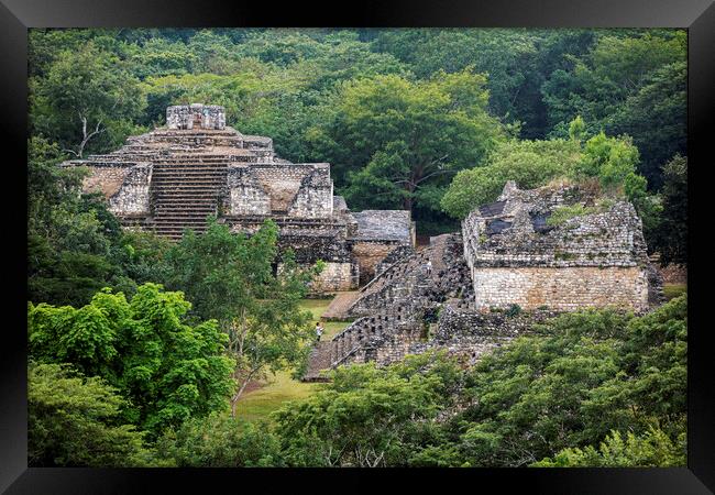 Maya Ruins at Ek Balam, Temozon, Yucatan, Mexico Framed Print by Arterra 