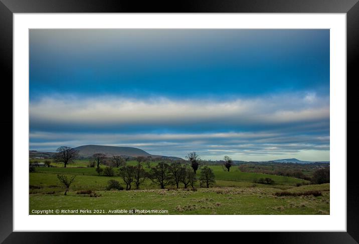 Clouds over Pendle Hill Framed Mounted Print by Richard Perks