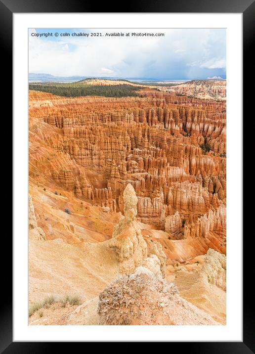  Bryce Canyon Hoodoos Framed Mounted Print by colin chalkley