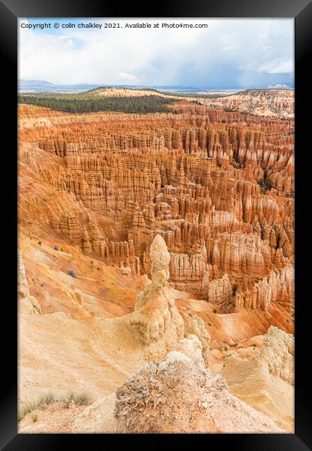 Bryce Canyon Hoodoos Framed Print by colin chalkley