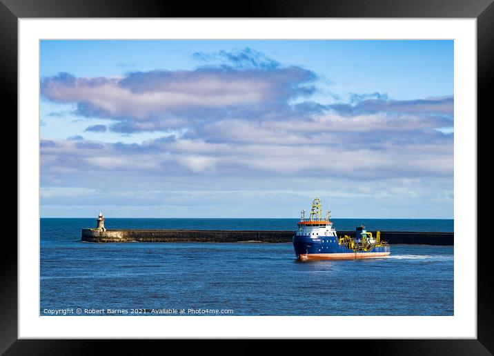 UKD ORCA - Tynemouth Estuary Framed Mounted Print by Lrd Robert Barnes