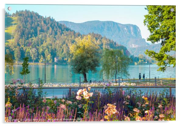 Lake Bled Acrylic by Sanga Park