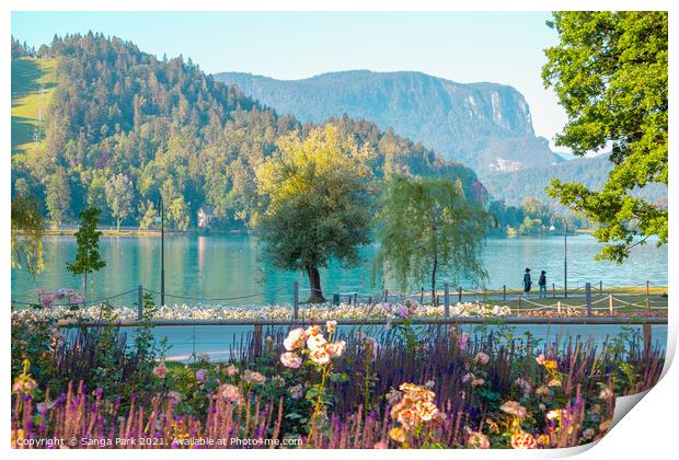 Lake Bled Print by Sanga Park