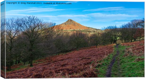 Roseberry Topping Teesside Canvas Print by Greg Marshall