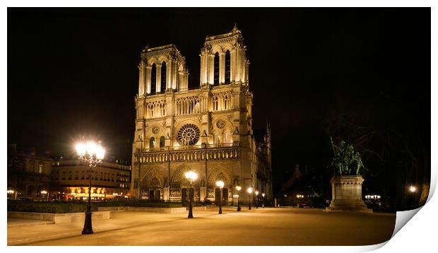 Notre Dame Cathedral Paris  Print by Greg Marshall