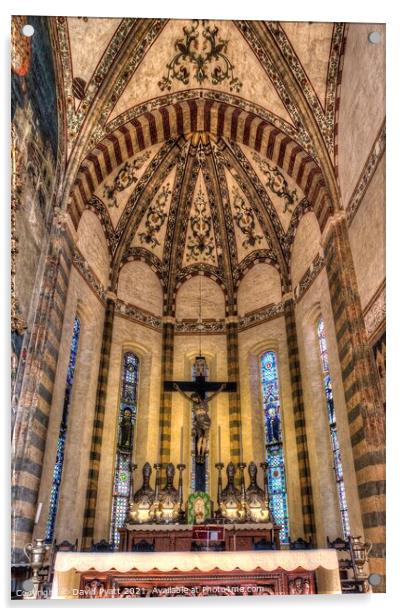 Basilica Of Saint Anastasia  Acrylic by David Pyatt