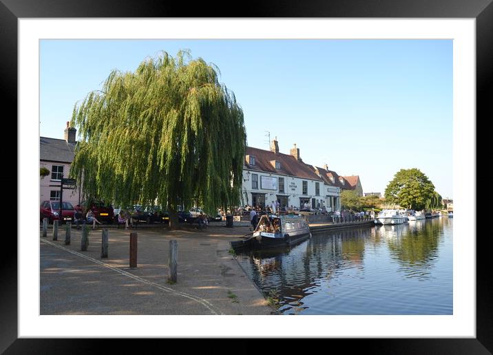 The Great Ouse at Ely Framed Mounted Print by John Bridge