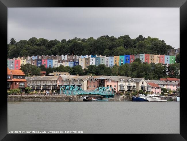 Row of coloured houses in Bristol Framed Print by Joan Rosie