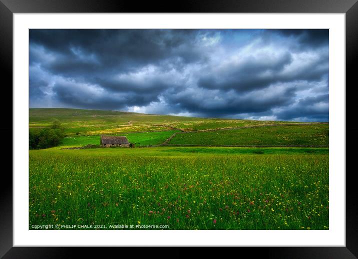 Yorkshire dales shepherds hut 454 Framed Mounted Print by PHILIP CHALK