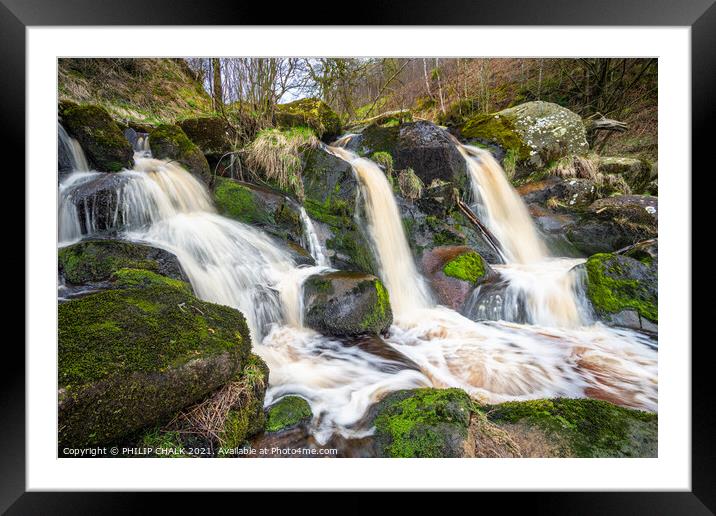 Waterfalls in the Yorkshire dales  455  Framed Mounted Print by PHILIP CHALK