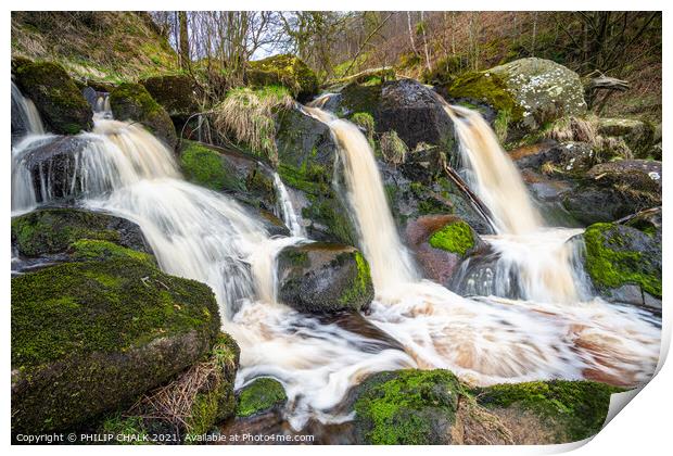 Waterfalls in the Yorkshire dales  455  Print by PHILIP CHALK