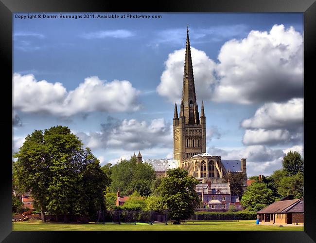 Norwich Cathedral. Framed Print by Darren Burroughs