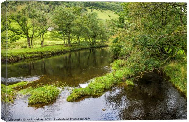 The River Wharfe near Starbotton Upper Wharfedale  Canvas Print by Nick Jenkins