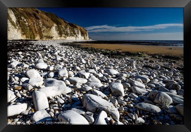 Danes Dyke beach Flamborough 457  Framed Print by PHILIP CHALK