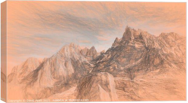  French Alps Panorama da Vinci Canvas Print by David Pyatt
