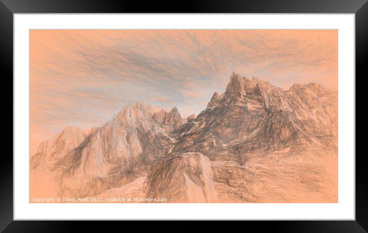  French Alps Panorama da Vinci Framed Mounted Print by David Pyatt