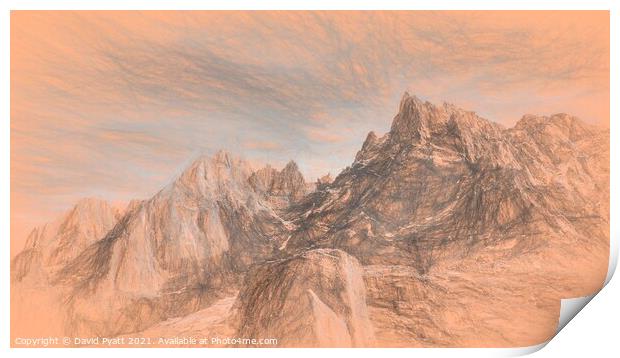  French Alps Panorama da Vinci Print by David Pyatt