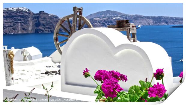 Santorini - Greece Print by Alessandro Ricardo Uva