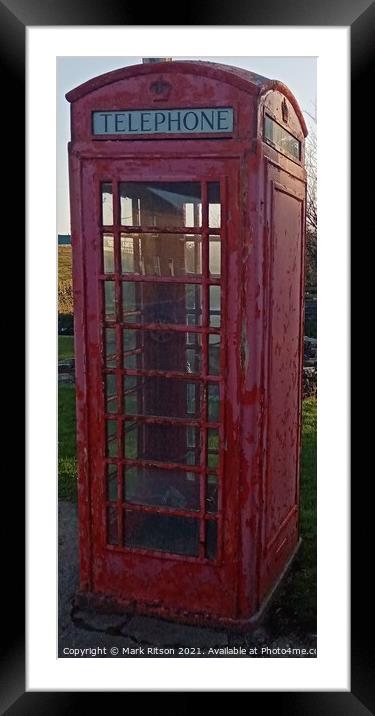 Red Telephone Box  Framed Mounted Print by Mark Ritson
