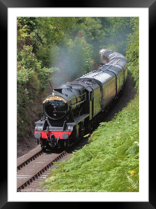 The Severn Valley Limited Steam Train Framed Mounted Print by Mike Gorton
