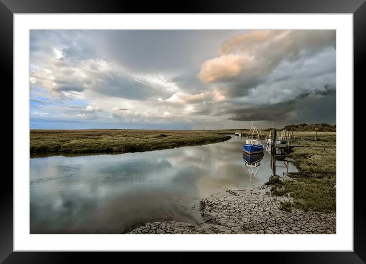 Rain on the way - Thornham in Norfolk  Framed Mounted Print by Gary Pearson