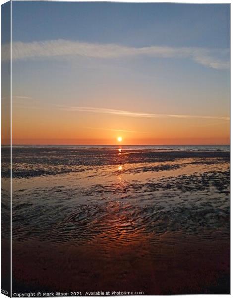 Sunset on the Solway Canvas Print by Mark Ritson