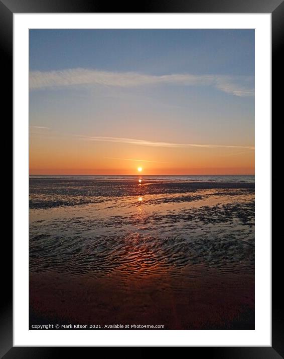 Sunset on the Solway Framed Mounted Print by Mark Ritson