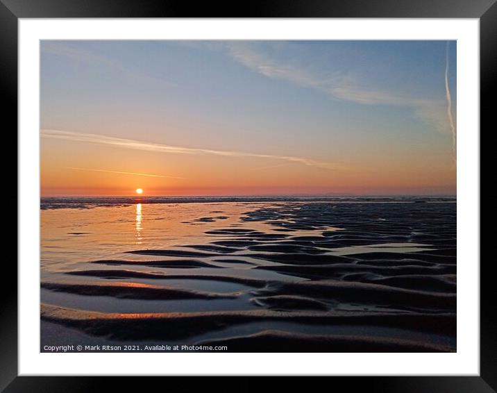 Solway Firth Sunset Framed Mounted Print by Mark Ritson