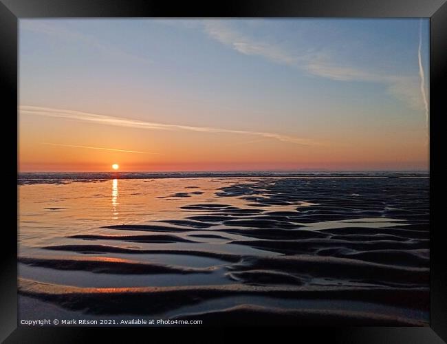 Solway Firth Sunset Framed Print by Mark Ritson