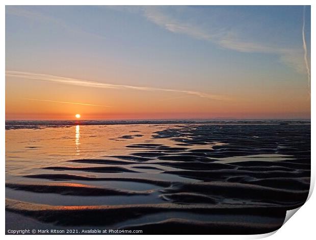 Solway Firth Sunset Print by Mark Ritson