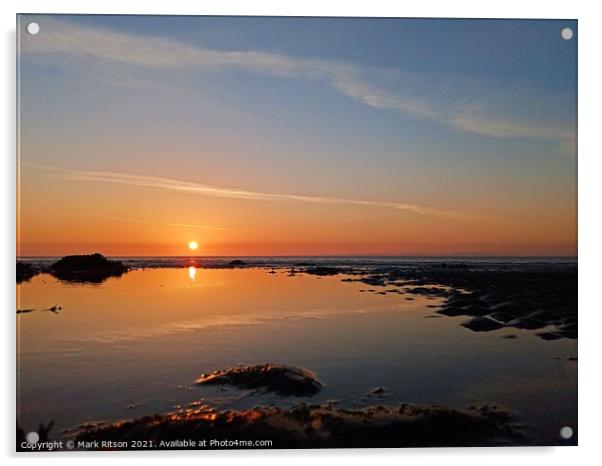 Cumbrian Sunset  Acrylic by Mark Ritson