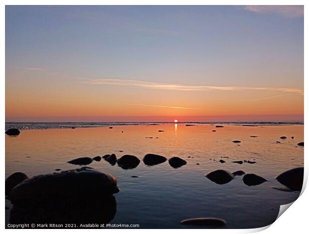 Low tide at Sunset  Print by Mark Ritson
