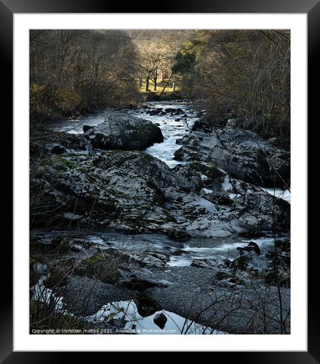 Outdoor stonerock Framed Mounted Print by christian maltby