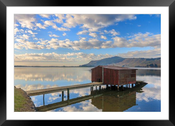 Boatshed at Hooper's Inlet, Framed Mounted Print by Kevin Hellon