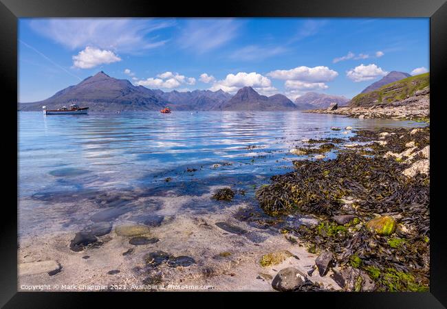 Elgol Beach and Cuillin Mountains, Isle of Skye Framed Print by Photimageon UK