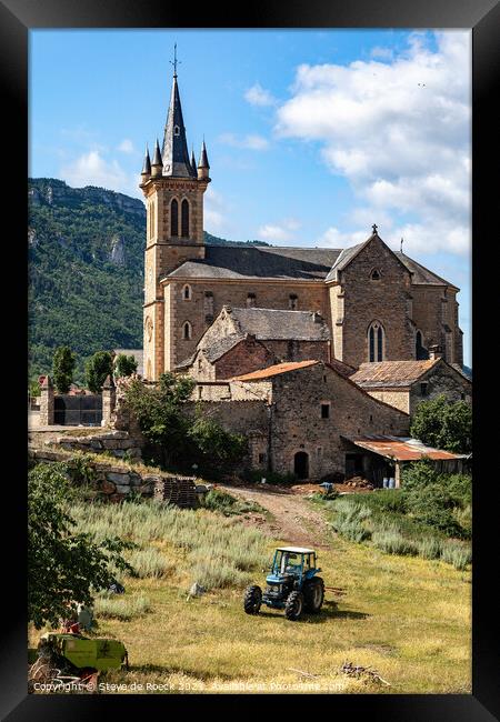 Ancient Church Southern France Framed Print by Steve de Roeck