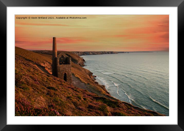 sunset cornwall Framed Mounted Print by Kevin Britland