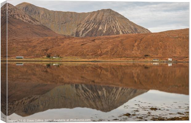 Autumn Reflections in Loch Ainort, Isle of Skye, Scotland Canvas Print by Dave Collins