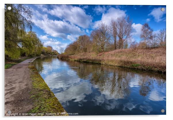 Beeston Canal Acrylic by Brian Fagan
