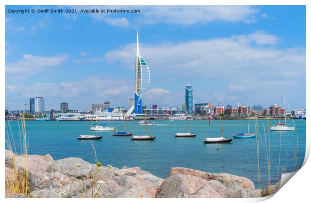 Portsmouth Harbour and City Print by Geoff Smith