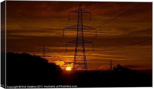 Sunrise over the Culm Valley Canvas Print by Rob Hawkins