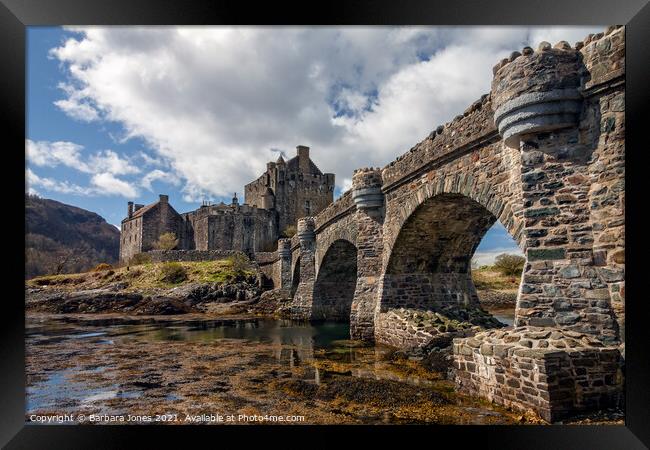 Eilean Donan Castle and Bridge Loch Duich   Framed Print by Barbara Jones