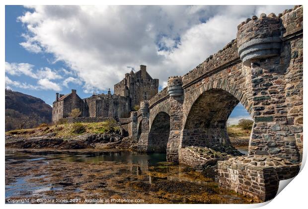 Eilean Donan Castle and Bridge Loch Duich   Print by Barbara Jones