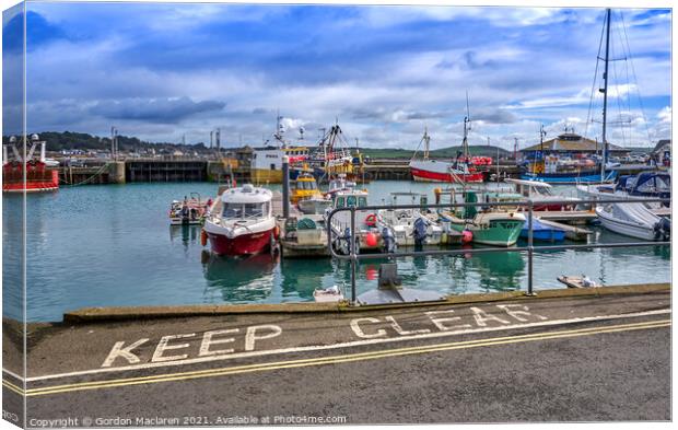 Padstow Harbour, Cornwall. Canvas Print by Gordon Maclaren